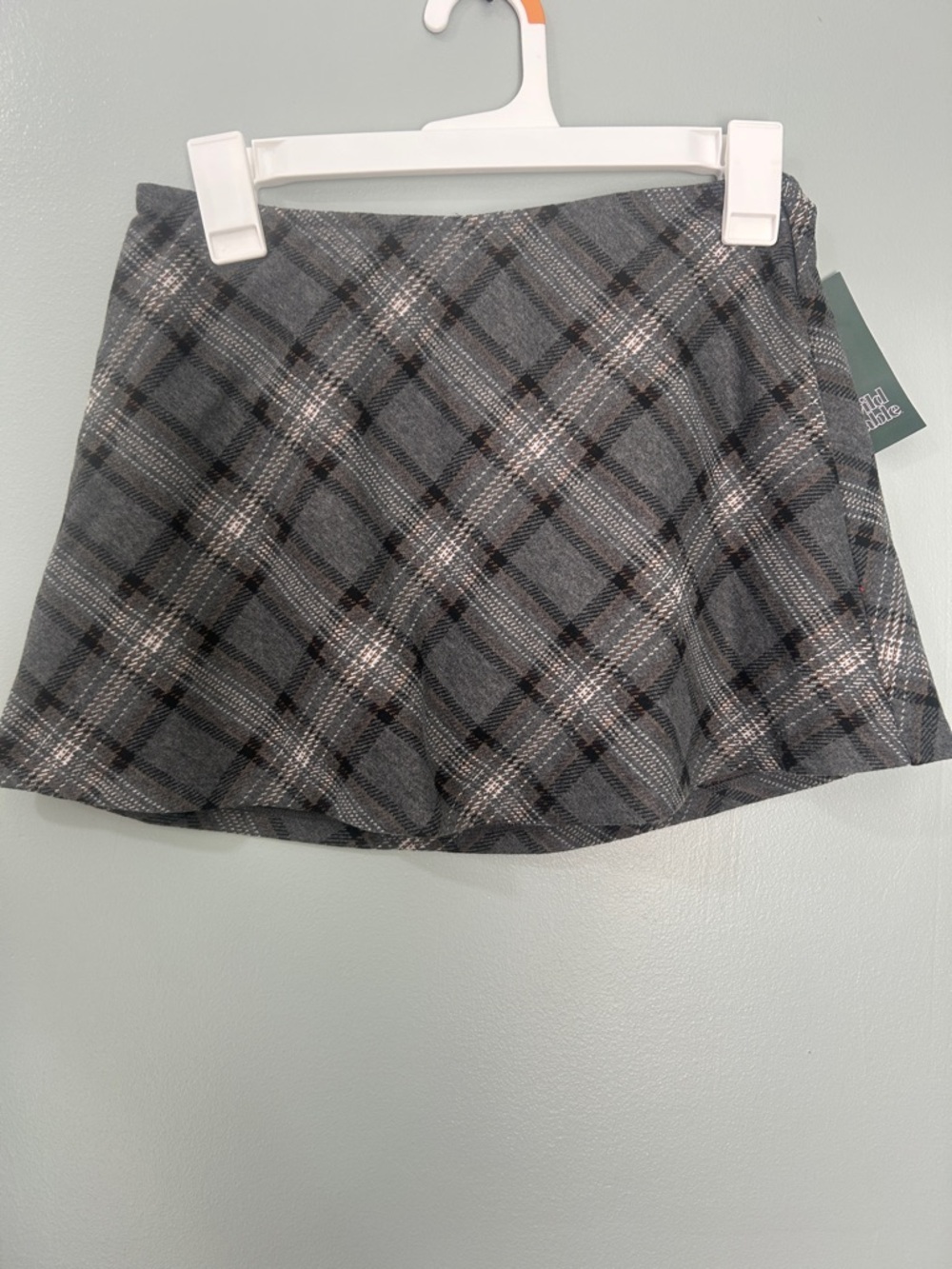 wild fable Gray Plaid Mini Skirt